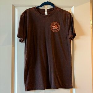 Breckenridge Brewery Burnout Brown Orange Short Sleeve Tee Size M